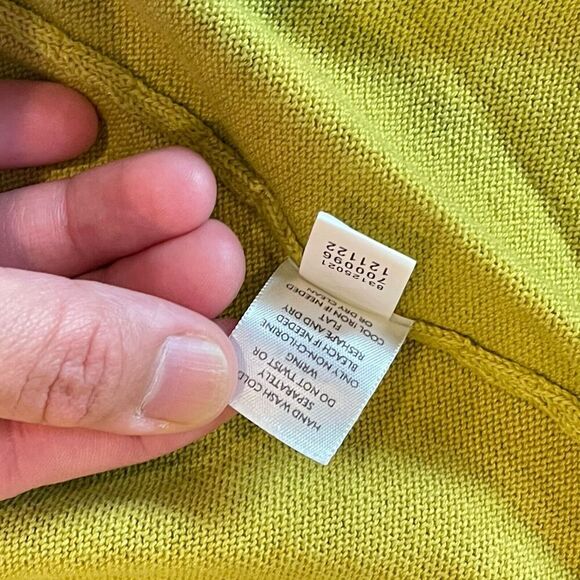 Jjill Womens Blazer Cardigan S Green SIlk Blend Front Vneck Bohemian Y2k CLassic - Picture 8 of 9